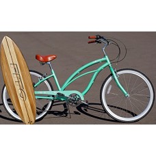 Fito Marina Alloy 7-speed Women - Mint Green  26" Beach Cruiser Bike Bicycle  Step-through & crank fordward design  Limted QTY Offer! - B00Q7DO2CQ